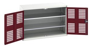 16926781.** verso ventilated door cupboard with 2 shelves. WxDxH: 1300x550x900mm. RAL 7035/5010 or selected